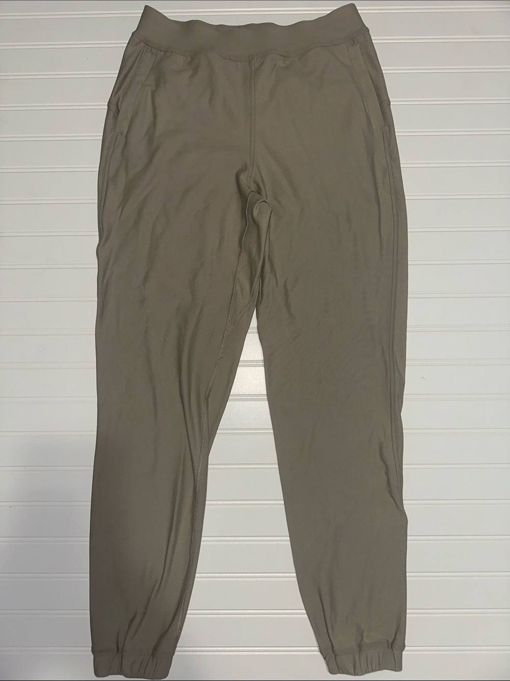 Lululemon Dance Studio Mid-Rise Jogger Taupe Size 6 Ankle Zip